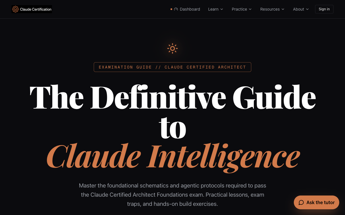 Screenshot of Claude Certified Architect Prep